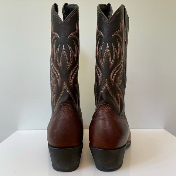 Men’s Laredo Western Leather Boots Sz 8.5 D Copper Kettle Trucker 4243 - Picture 4 of 11